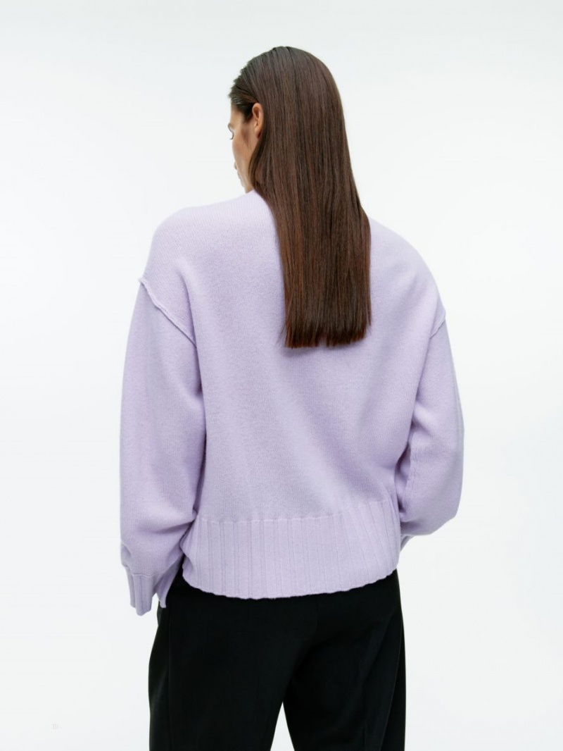 Pulover Arket Oversized Lână Dama Violet | Romania-ANGK54312