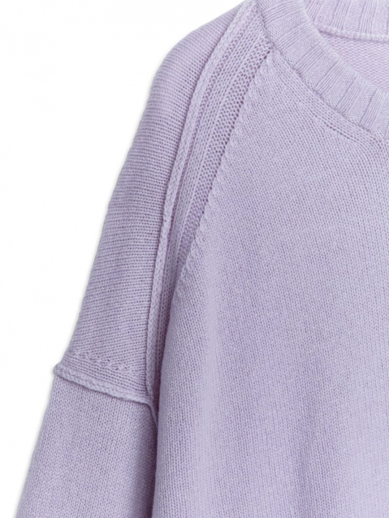 Pulover Arket Oversized Lână Dama Violet | Romania-ANGK54312