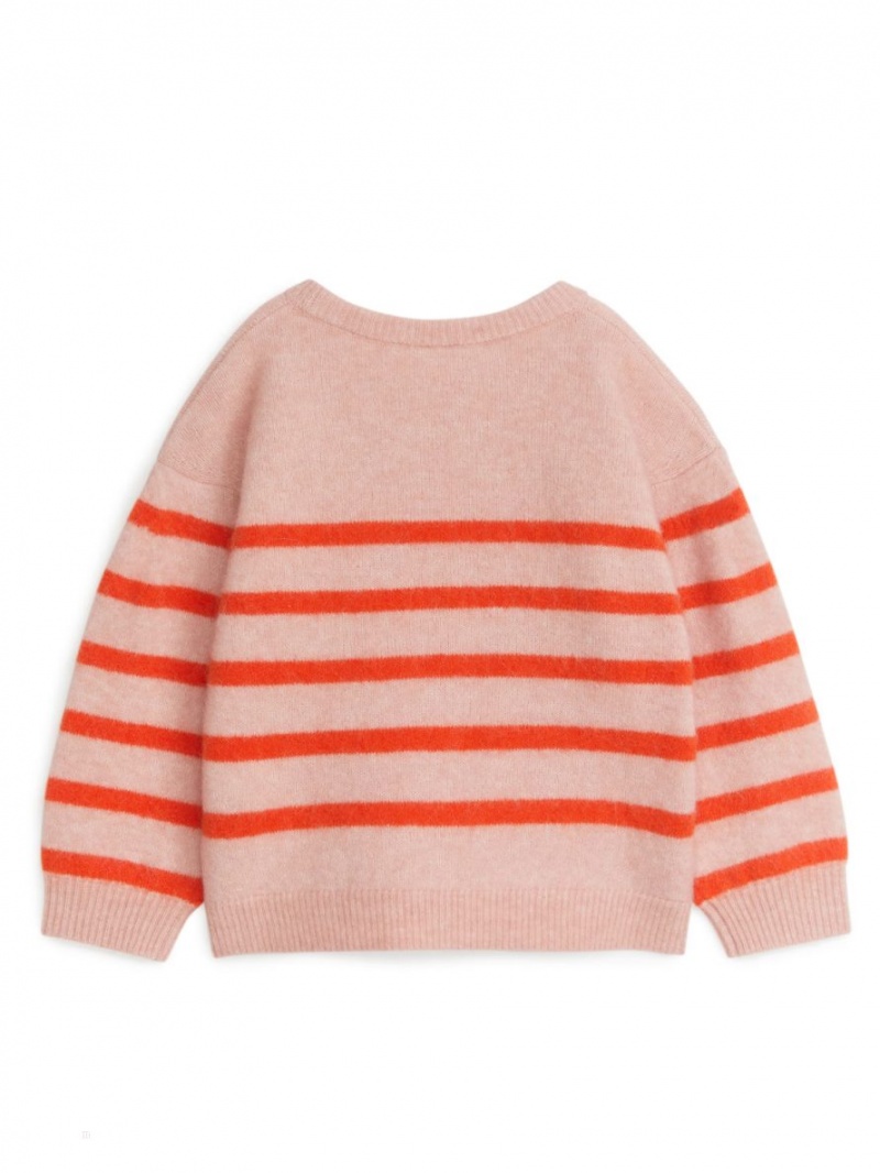 Pulover Arket Relaxed Alpaca Blend Fete Bej Corai | Romania-GISD76318