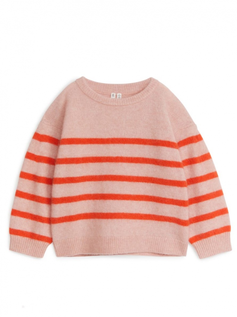 Pulover Arket Relaxed Alpaca Blend Fete Bej Corai | Romania-GISD76318