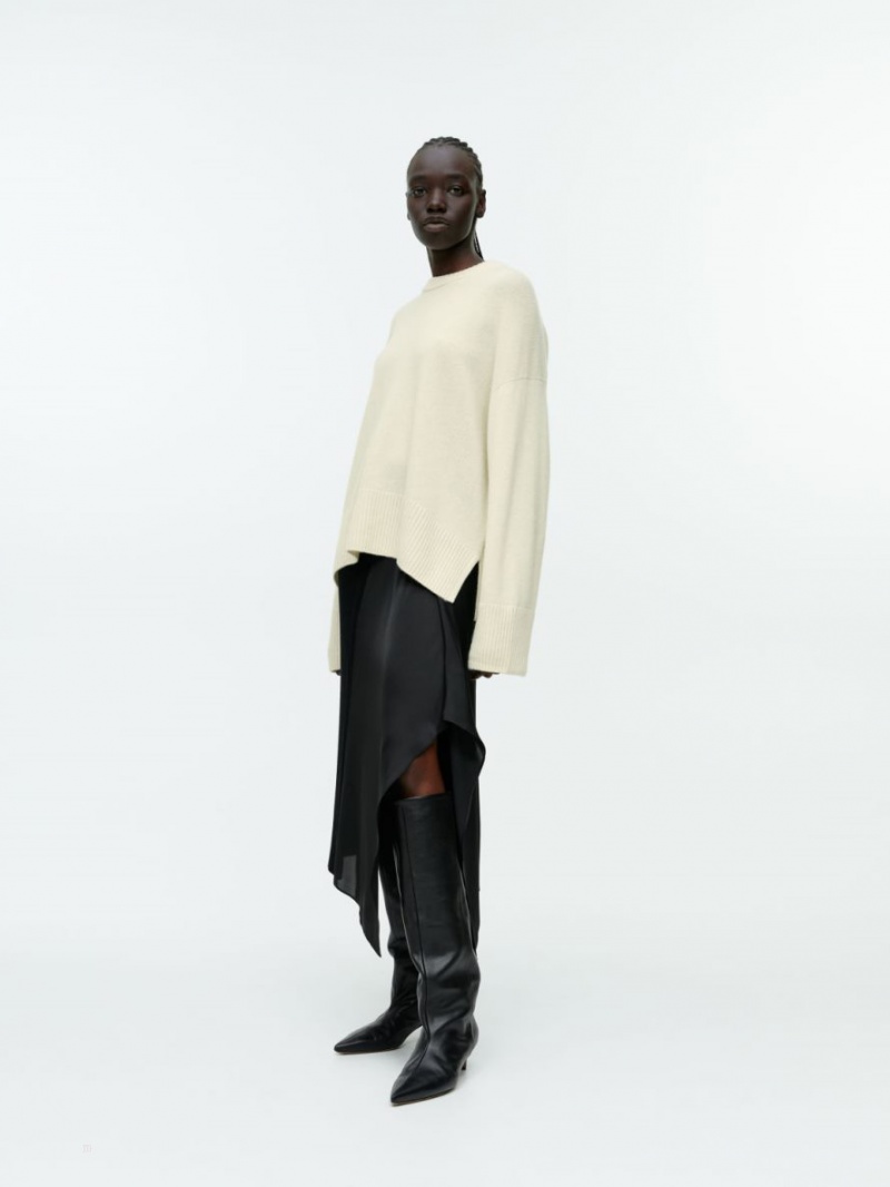 Pulover Arket Relaxed Cashmere Dama Albi | Romania-YSOZ46059