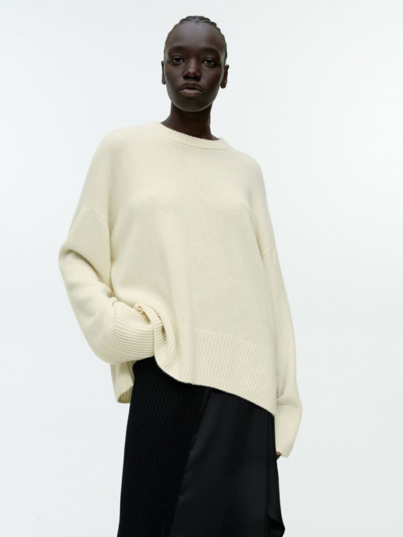 Pulover Arket Relaxed Cashmere Dama Albi | Romania-YSOZ46059