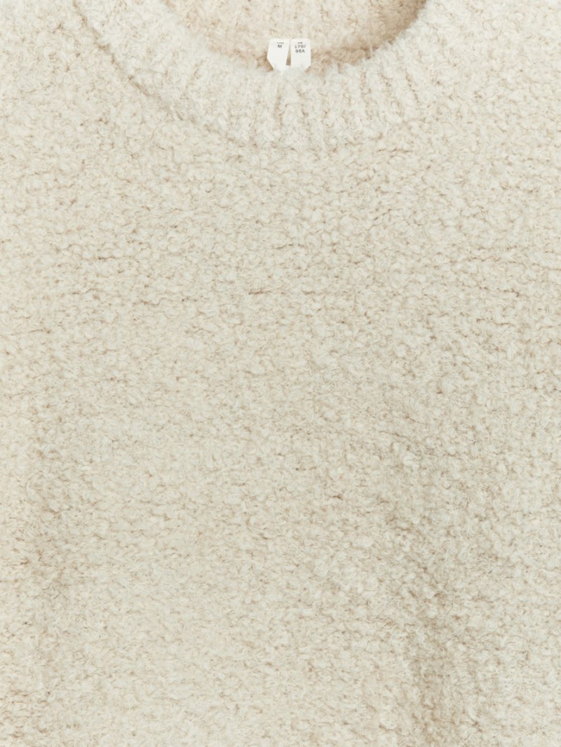 Pulover Arket Reverse-Knit Lână Dama Bej Deschis | Romania-MJAP13680