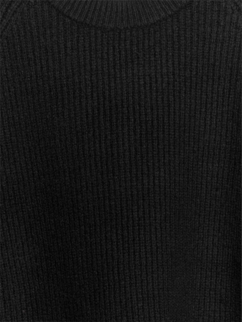 Pulover Arket Rib-Knit Crewneck Barbati Negrii | Romania-YQBL37265