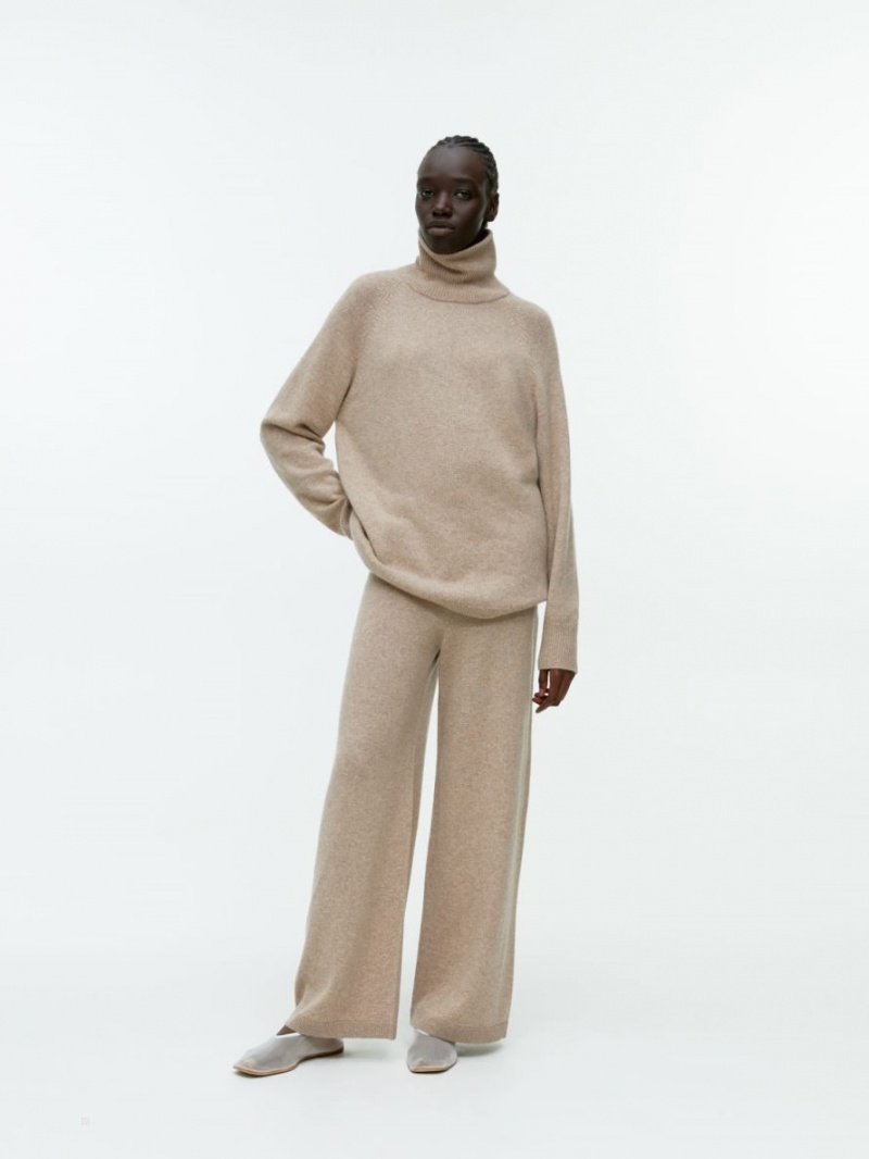 Pulover Arket Roll-Neck Cashmere Dama Bej | Romania-WAYH23816