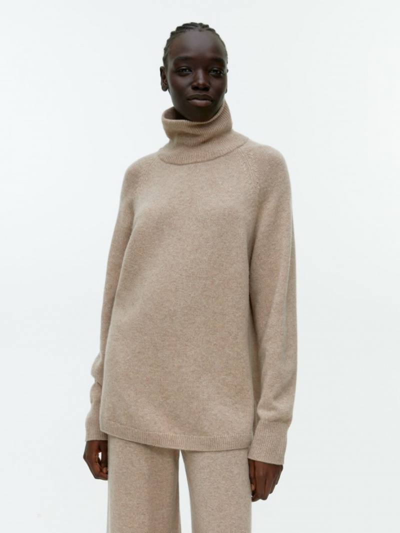 Pulover Arket Roll-Neck Cashmere Dama Bej | Romania-WAYH23816