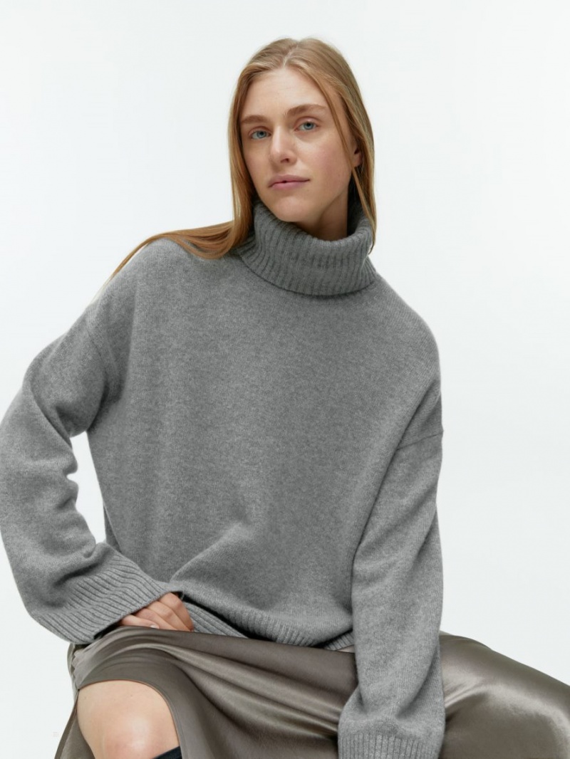 Pulover Arket Roll-Neck Cashmere Dama Gri | Romania-UWZJ38245