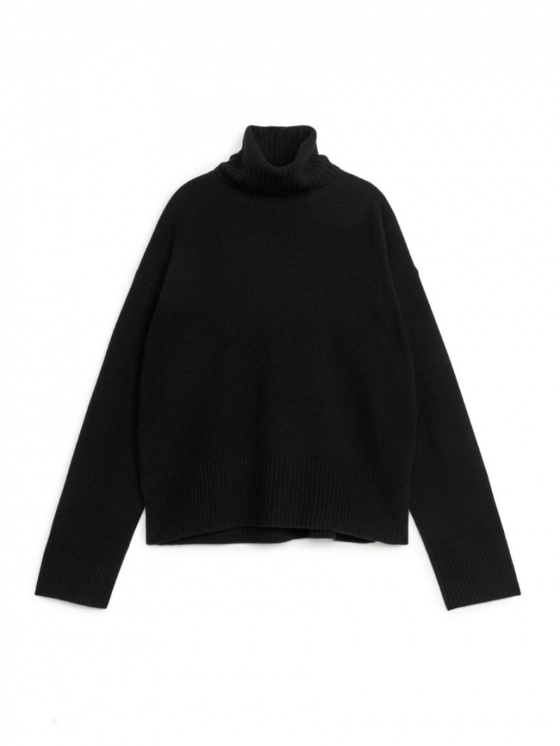Pulover Arket Roll-Neck Cashmere Dama Negrii | Romania-BAOQ91473