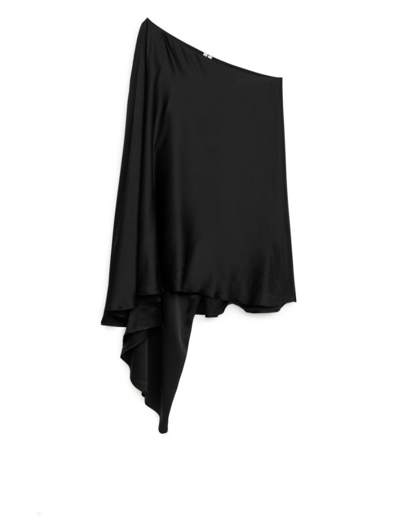 Rochie Arket Asymmetric Midi Dama Negrii | Romania-KFIO04358