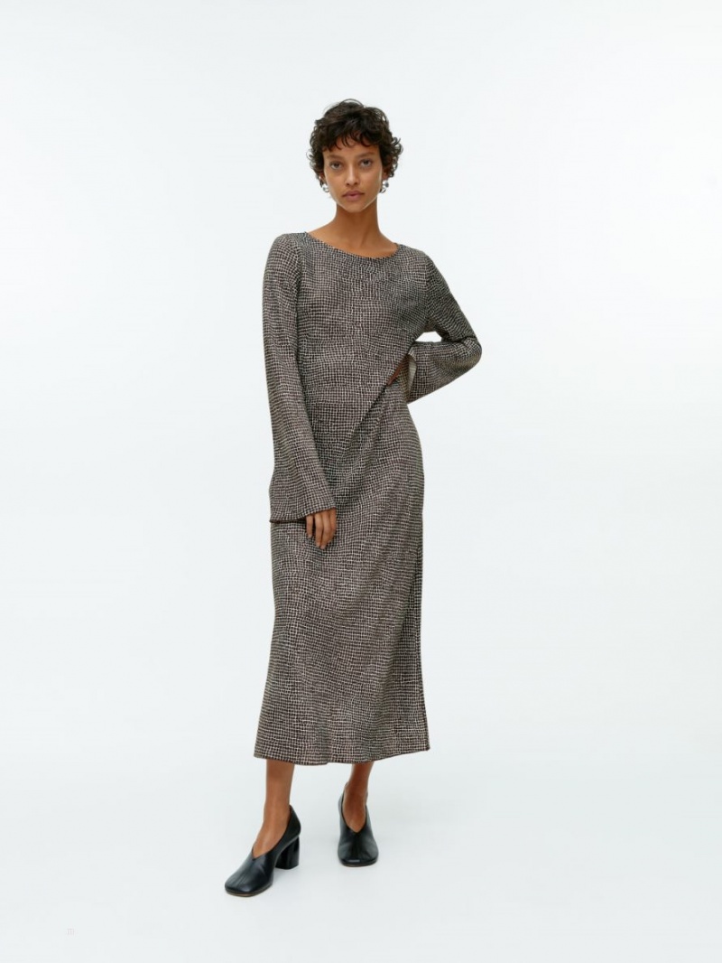 Rochie Arket Bias-Cut Midi Dama Maro Albi | Romania-HDQU42619