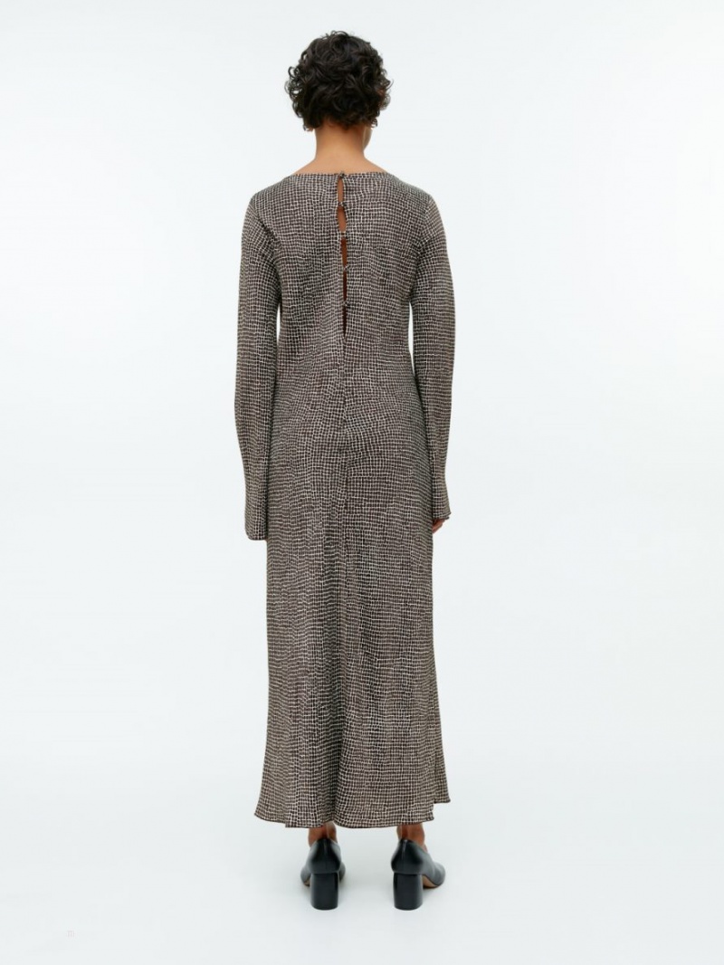 Rochie Arket Bias-Cut Midi Dama Maro Albi | Romania-HDQU42619