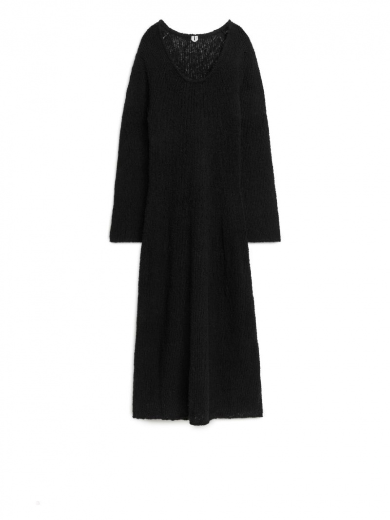 Rochie Arket Bouclé Maxi Dama Negrii | Romania-IBEV73486