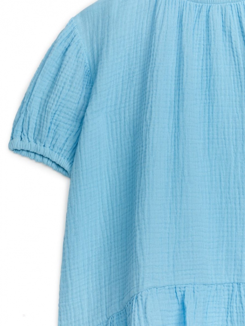 Rochie Arket Bumbac Muslin Fete Albastri Deschis | Romania-WSNH49860