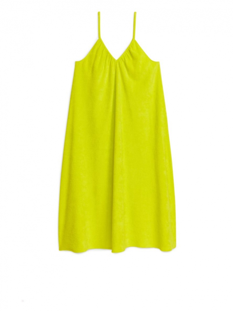 Rochie Arket Bumbac Towelling Curea Dama Galbeni | Romania-WZKY84315
