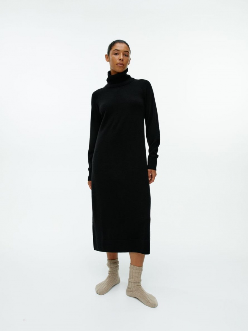 Rochie Arket Cashmere Roll-Neck Dama Negrii | Romania-SRJN70289