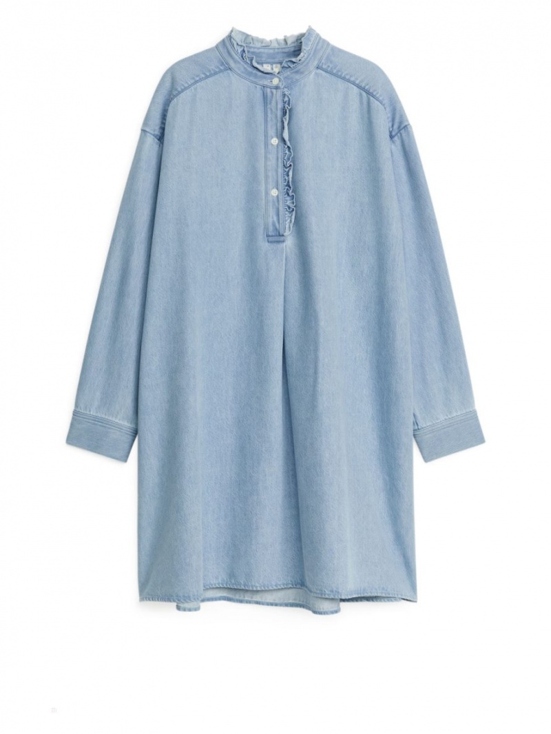 Rochie Arket Denim Mini Dama Albastri Deschis | Romania-AJUE21874