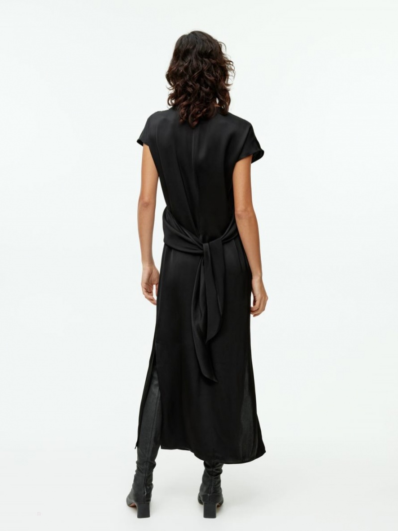 Rochie Arket Drape Tie-Back Dama Negrii | Romania-WYPR24351