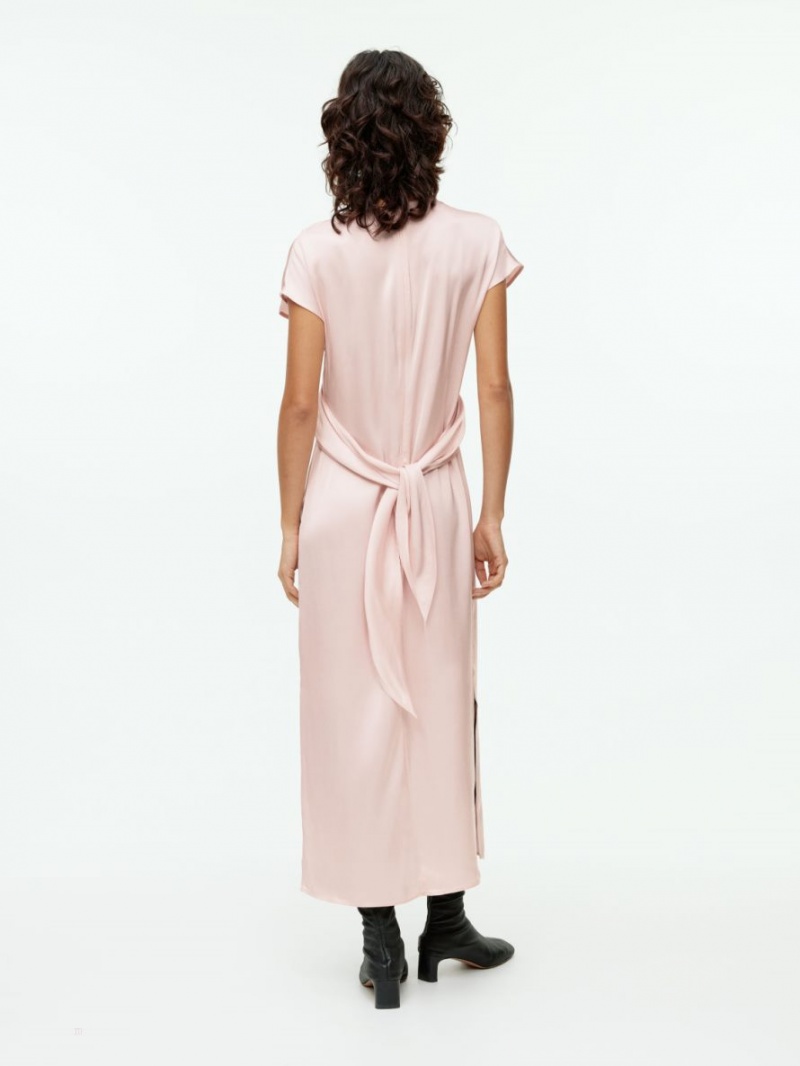 Rochie Arket Drape Tie-Back Dama Roz | Romania-CRPN30781