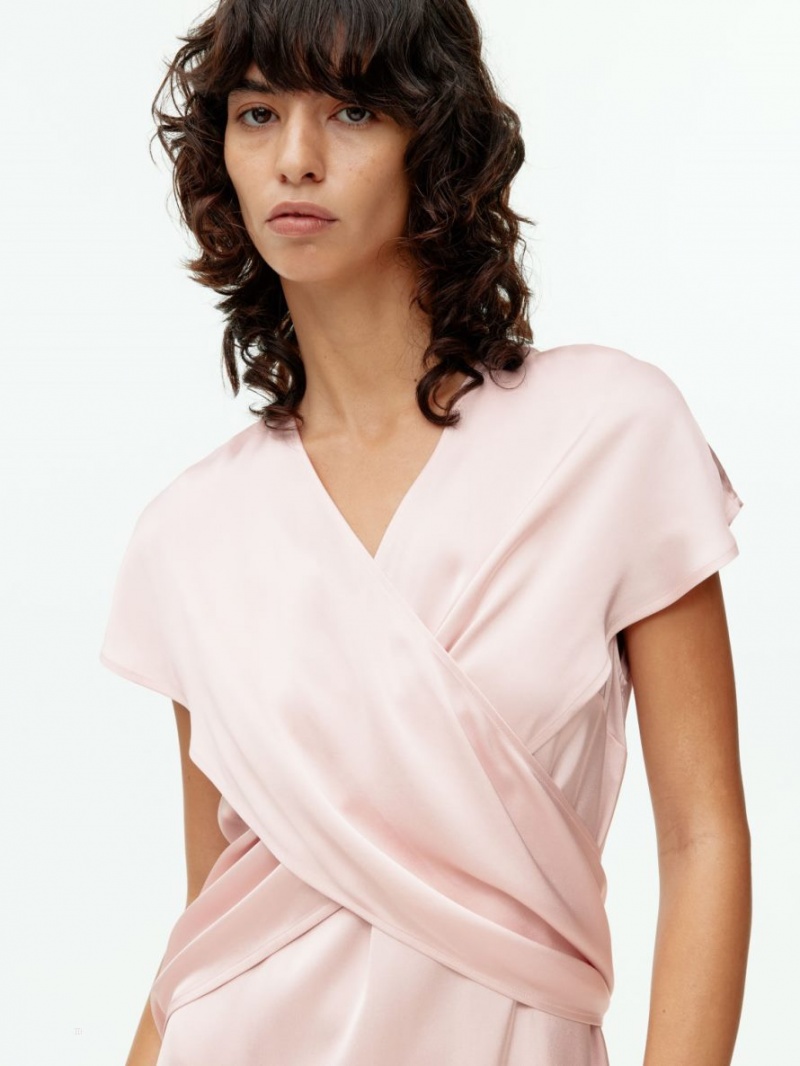 Rochie Arket Drape Tie-Back Dama Roz | Romania-CRPN30781