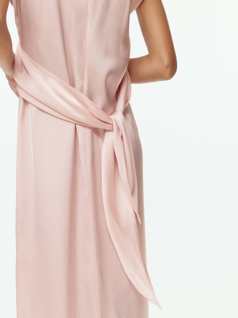 Rochie Arket Drape Tie-Back Dama Roz | Romania-CRPN30781