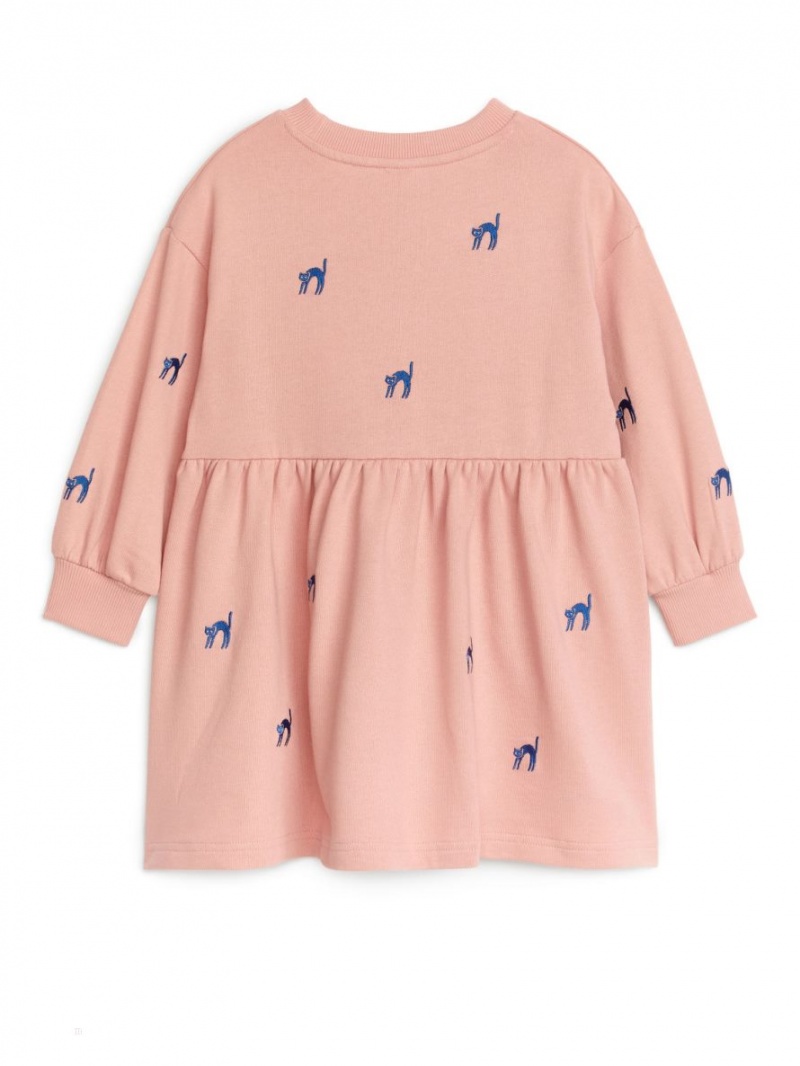Rochie Arket Embroidered Sweatshirt Fete Roz | Romania-YSVC10935