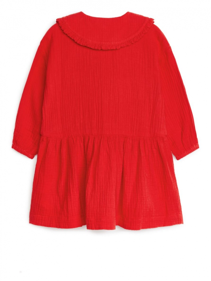 Rochie Arket Frill Cheesecloth Fete Rosii | Romania-KCQP93265