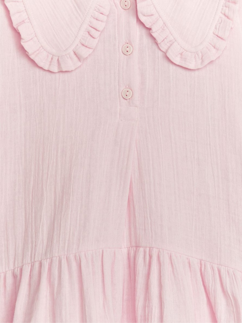 Rochie Arket Frill Flannel Fete Roz Deschis | Romania-IXPR62758