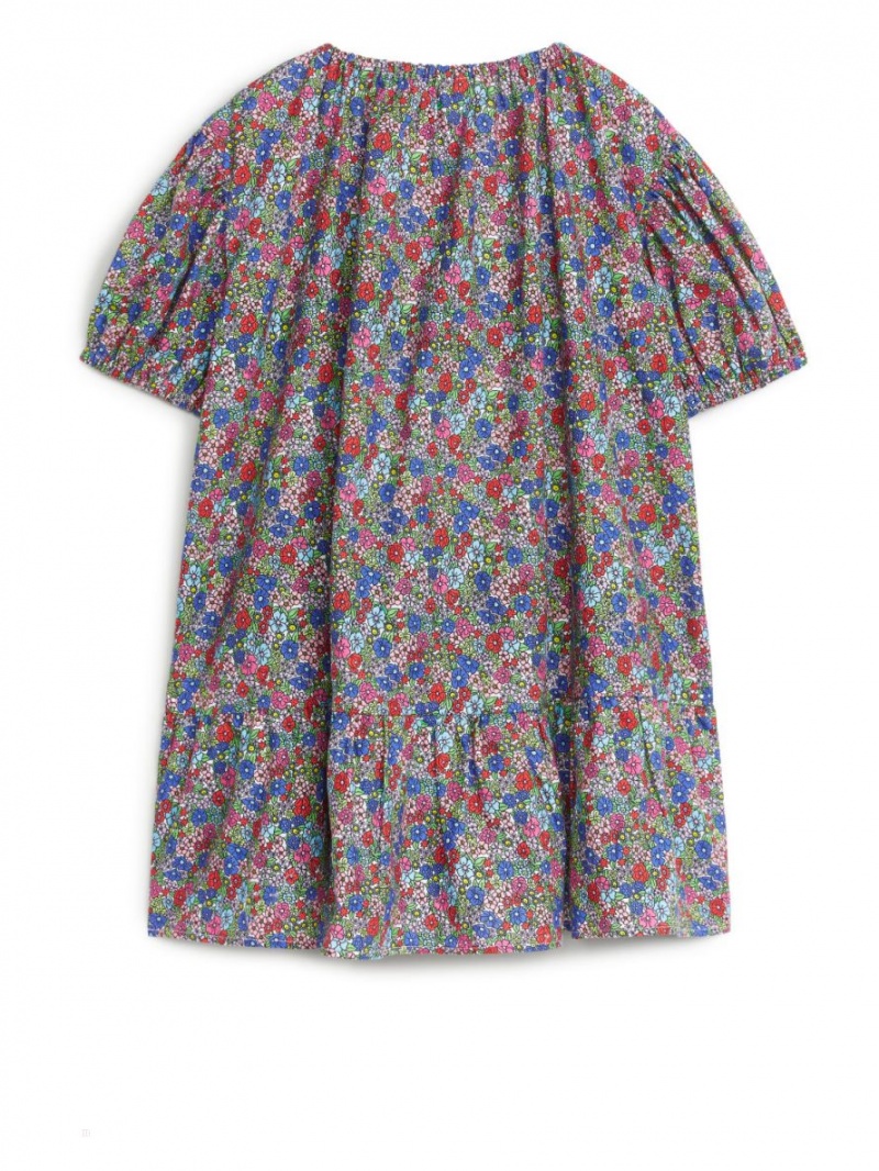Rochie Arket Gathered Bumbac Fete Colorati | Romania-LTEC83416