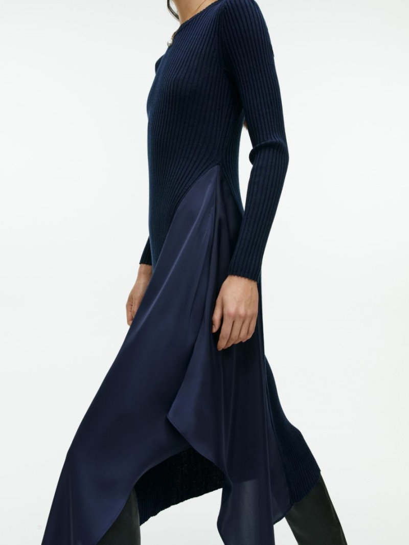 Rochie Arket Long-Sleeve Lână Dama Albastri Inchis | Romania-FKND74025
