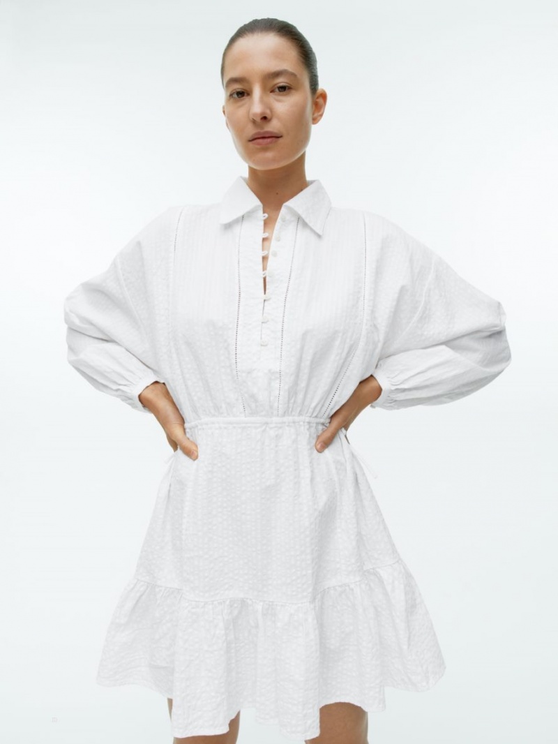 Rochie Arket Mini Bumbac Dama Albi | Romania-MYZA49528
