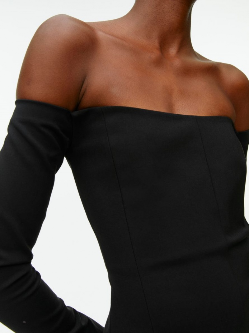 Rochie Arket Off-Shoulder Mini Dama Negrii | Romania-ZJSE98407