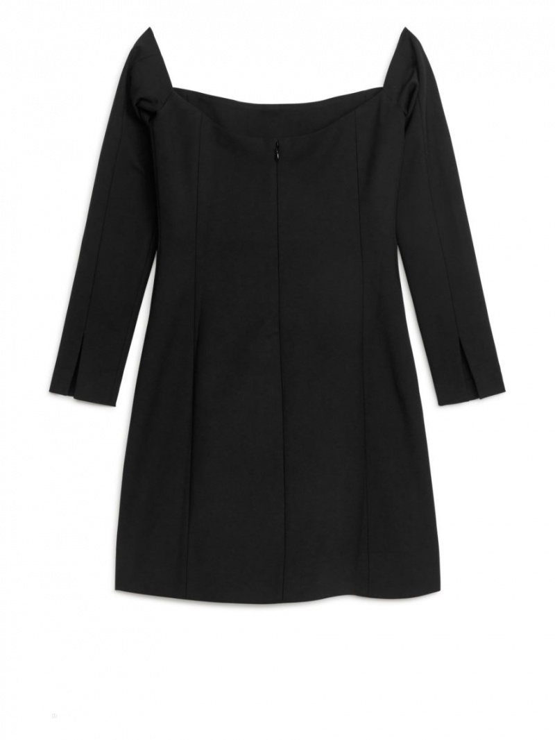 Rochie Arket Off-Shoulder Mini Dama Negrii | Romania-ZJSE98407