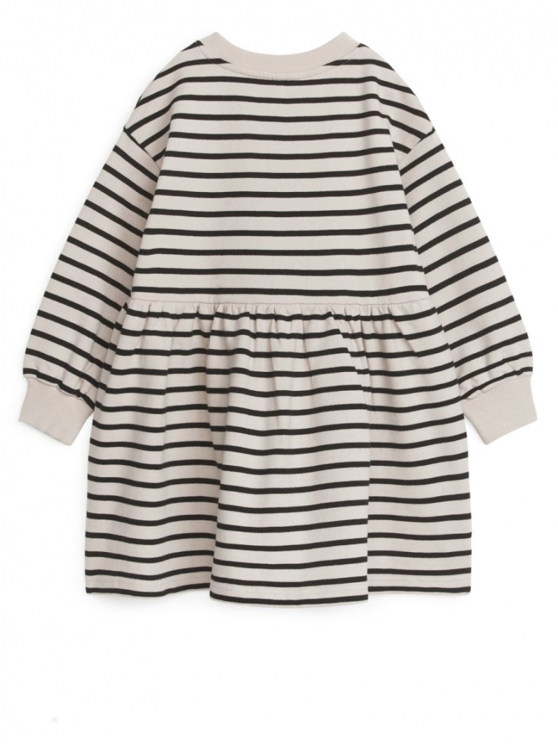 Rochie Arket Oversized Sweatshirt Fete Albi Negrii | Romania-SFQO28310