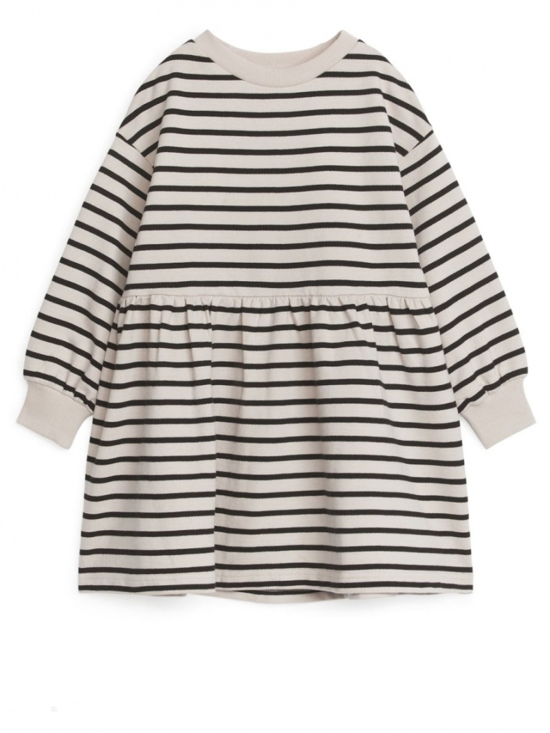 Rochie Arket Oversized Sweatshirt Fete Albi Negrii | Romania-SFQO28310
