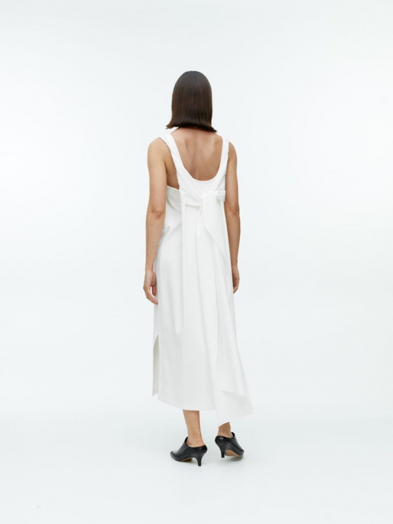 Rochie Arket Poplin Detailed Jersey Dama Albi | Romania-UNDA37148