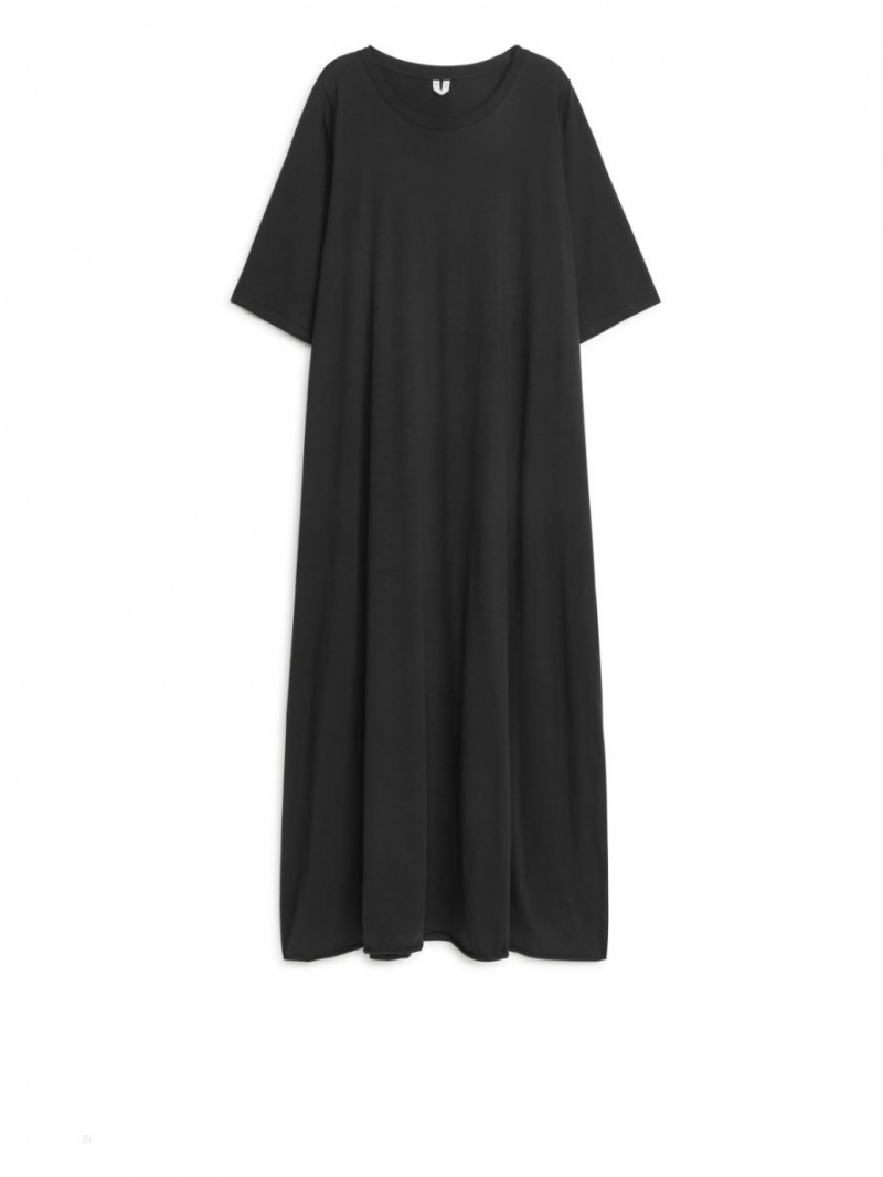 Rochie Arket Relaxed Bumbac Dama Negrii | Romania-VRJW43167