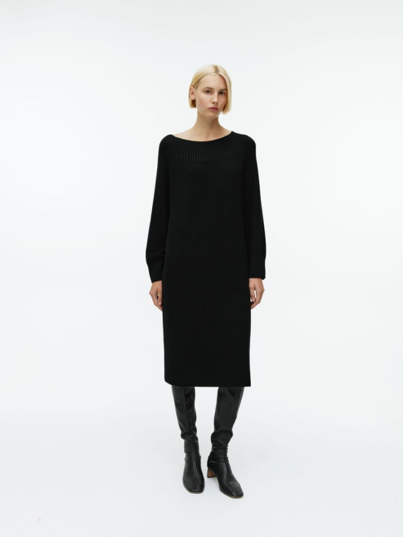 Rochie Arket Relaxed Lână Dama Negrii | Romania-YLIW85142