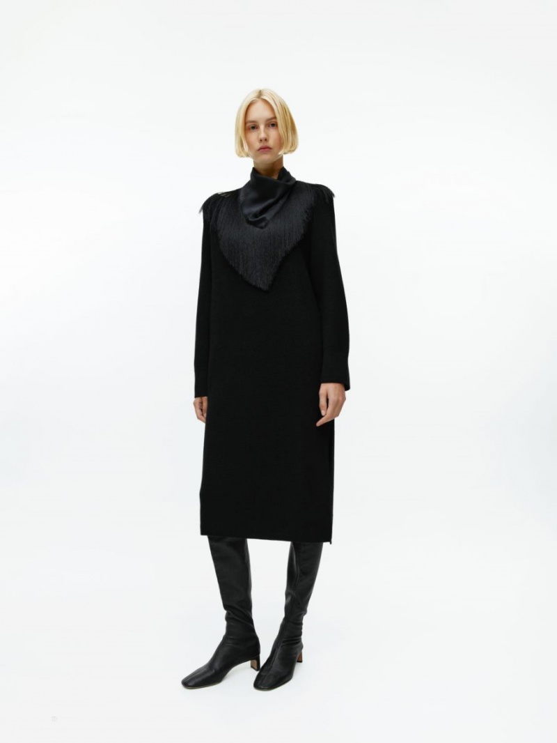 Rochie Arket Relaxed Lână Dama Negrii | Romania-YLIW85142