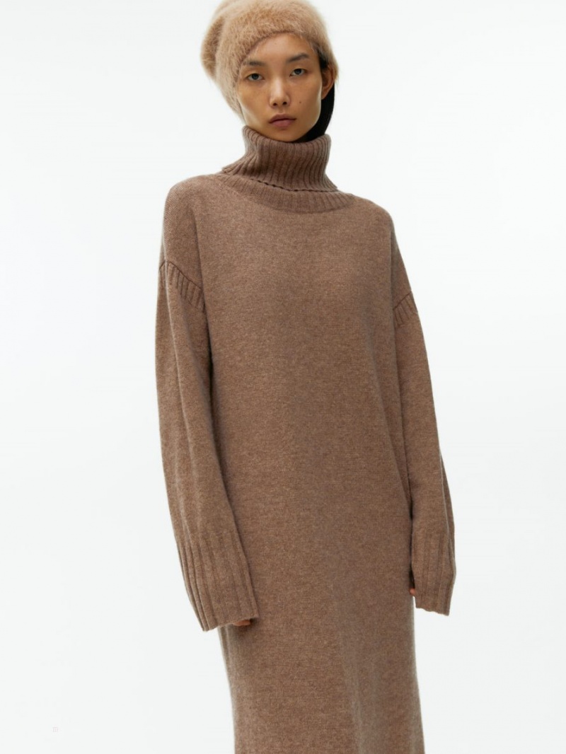 Rochie Arket Roll-Neck Lână Dama Maro | Romania-OTDG96357
