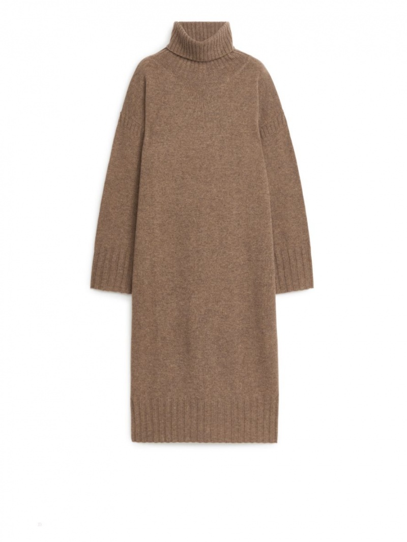 Rochie Arket Roll-Neck Lână Dama Maro | Romania-OTDG96357