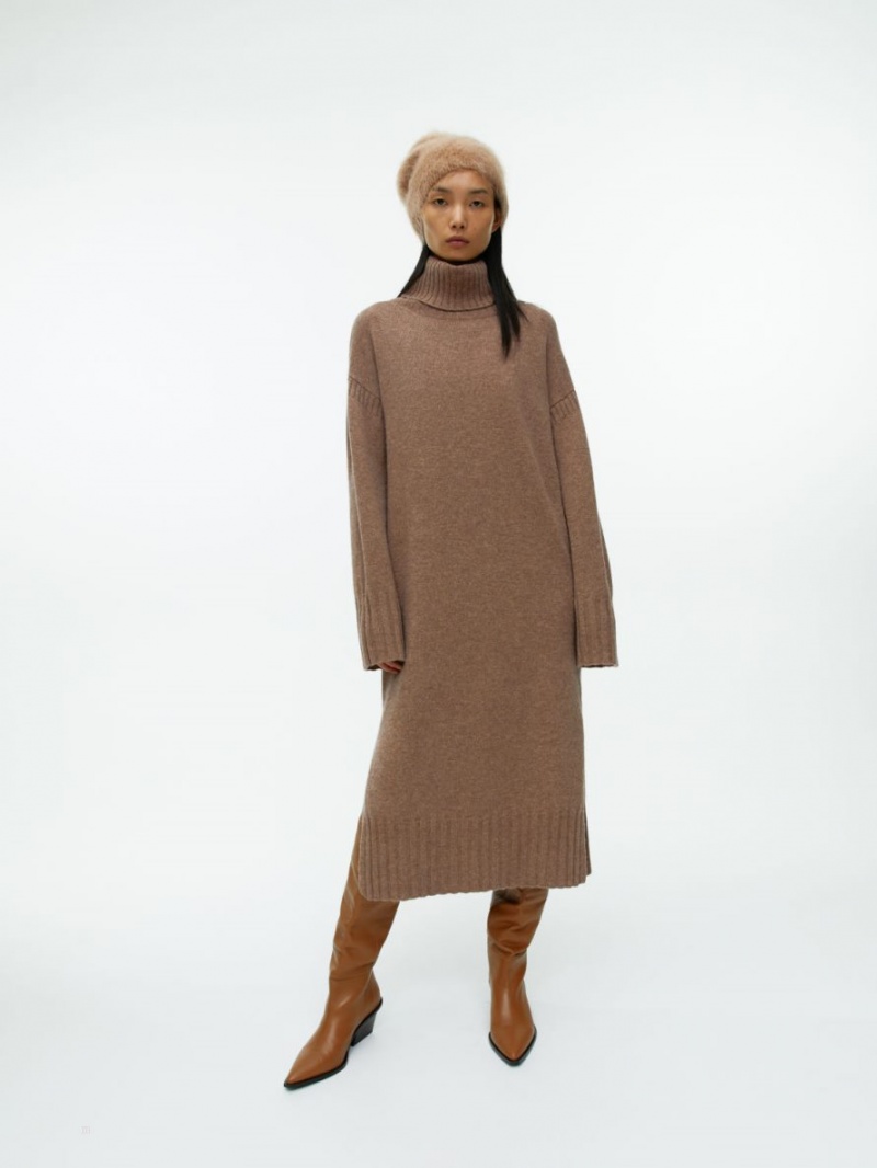 Rochie Arket Roll-Neck Lână Dama Maro | Romania-OTDG96357