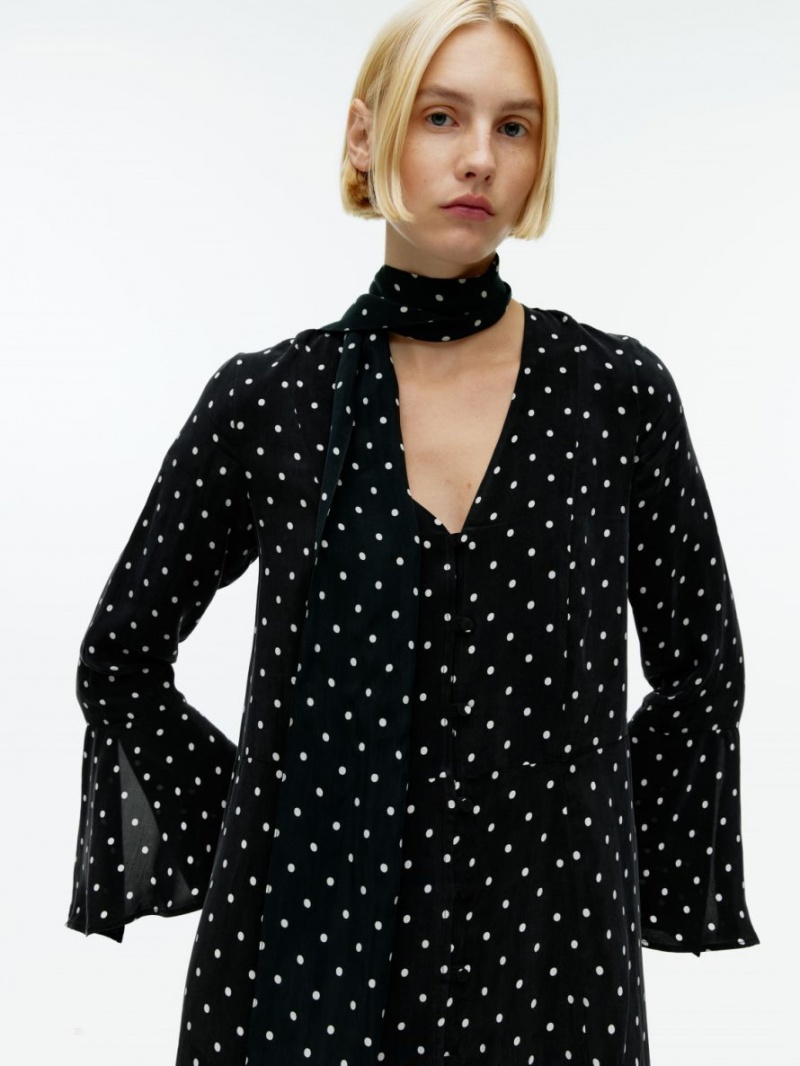 Rochie Arket Scarf-Detail Maxi Dama Negrii | Romania-TKXV19403