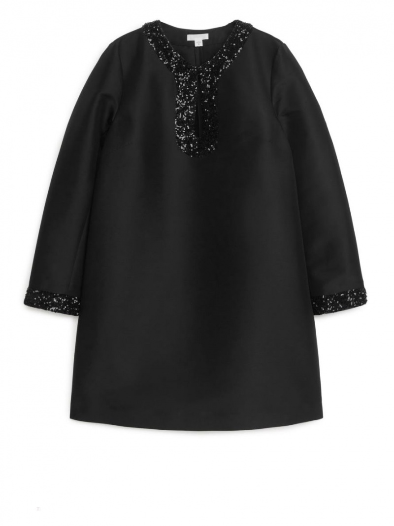 Rochie Arket Sequin-Detail Mini Dama Negrii | Romania-JIMD18097