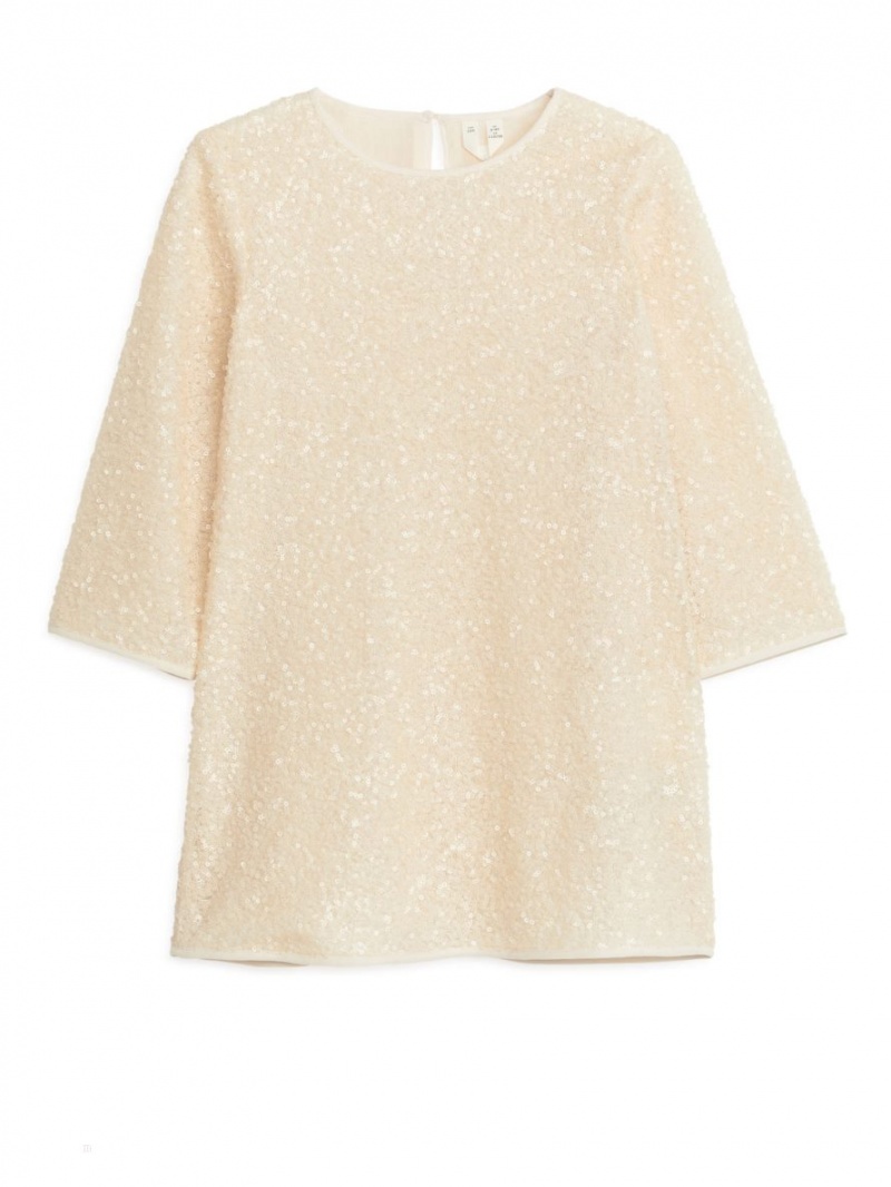 Rochie Arket Sequin Fete Albi | Romania-KNBC14357