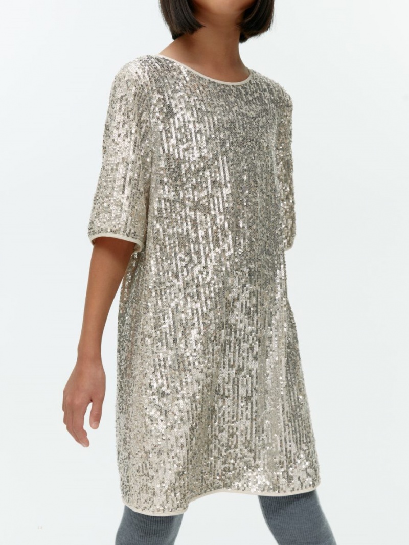 Rochie Arket Sequin Fete Argintii | Romania-NLKO16509
