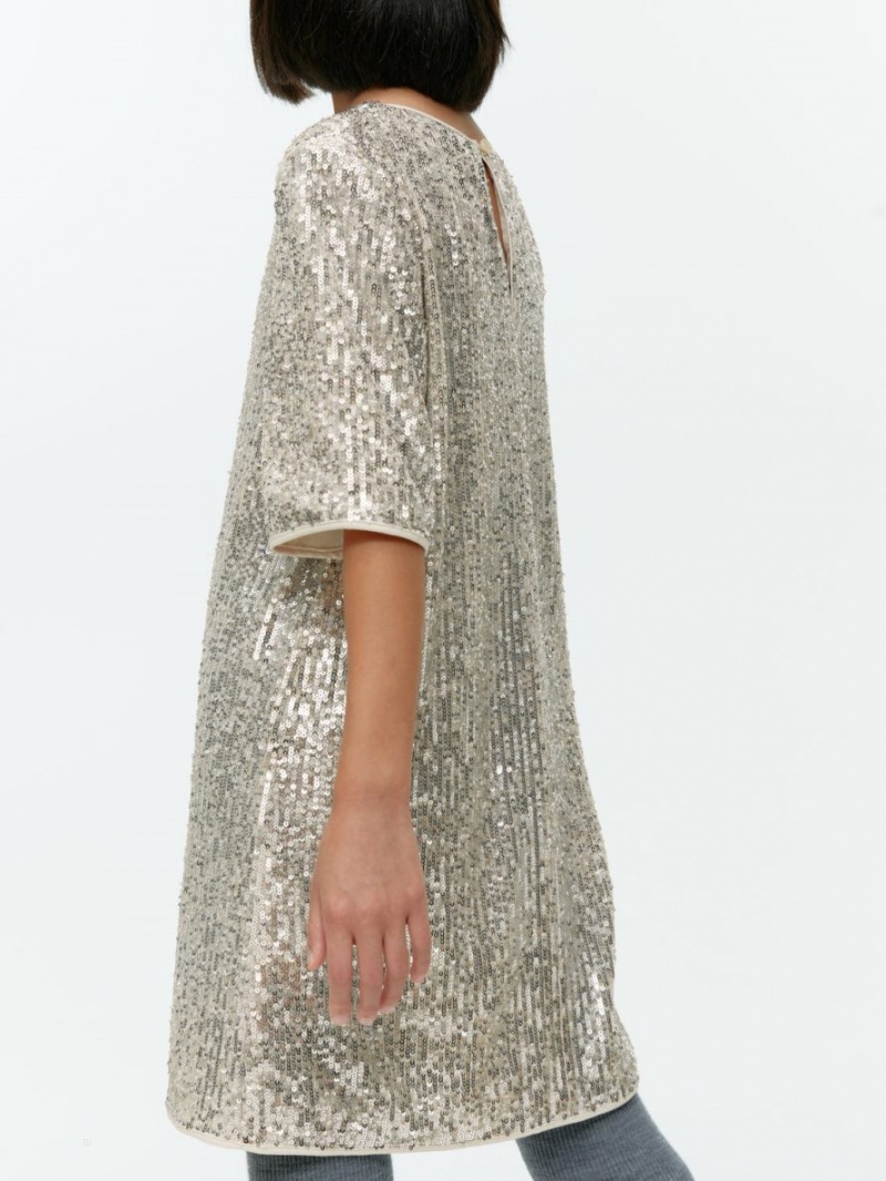 Rochie Arket Sequin Fete Argintii | Romania-NLKO16509