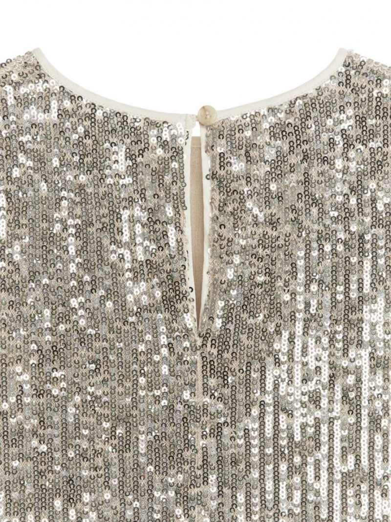 Rochie Arket Sequin Fete Argintii | Romania-NLKO16509