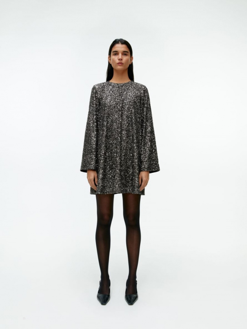 Rochie Arket Sequin Mini Dama Gri Inchis | Romania-WBZF79820