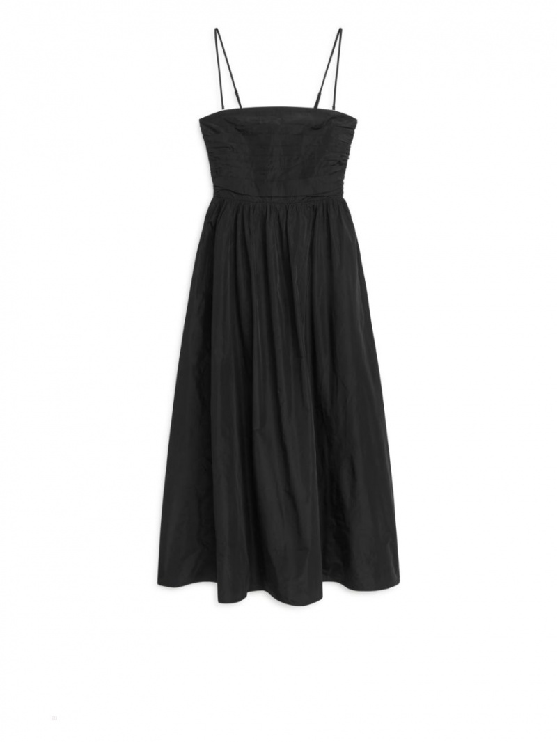 Rochie Arket Taffeta Tube Dama Negrii | Romania-KBST63485