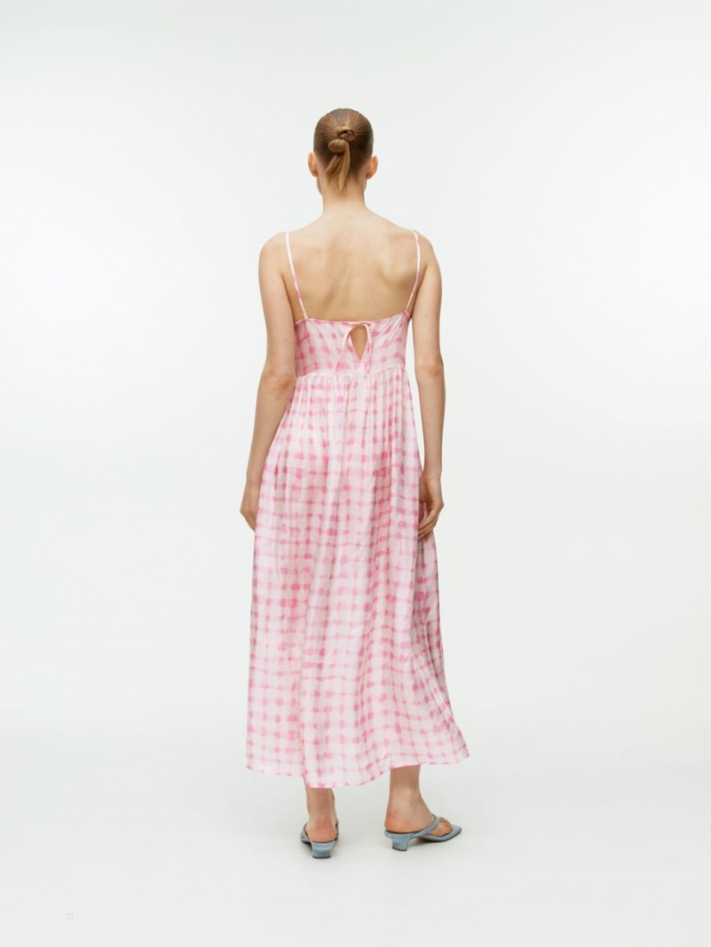 Rochie Arket Tiered Curea Dama Roz Albi | Romania-WGYV35018